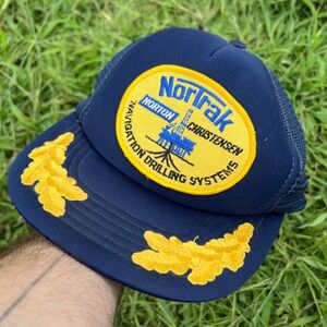 Vintage Nortrak Christensen Hat Navigation Drilling‎ Systems Mesh Designer Award